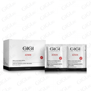 27120 Салфетки-пилинг трехкислотные GIGI Acnon Triple Acid Rapid Wipes, 30 шт